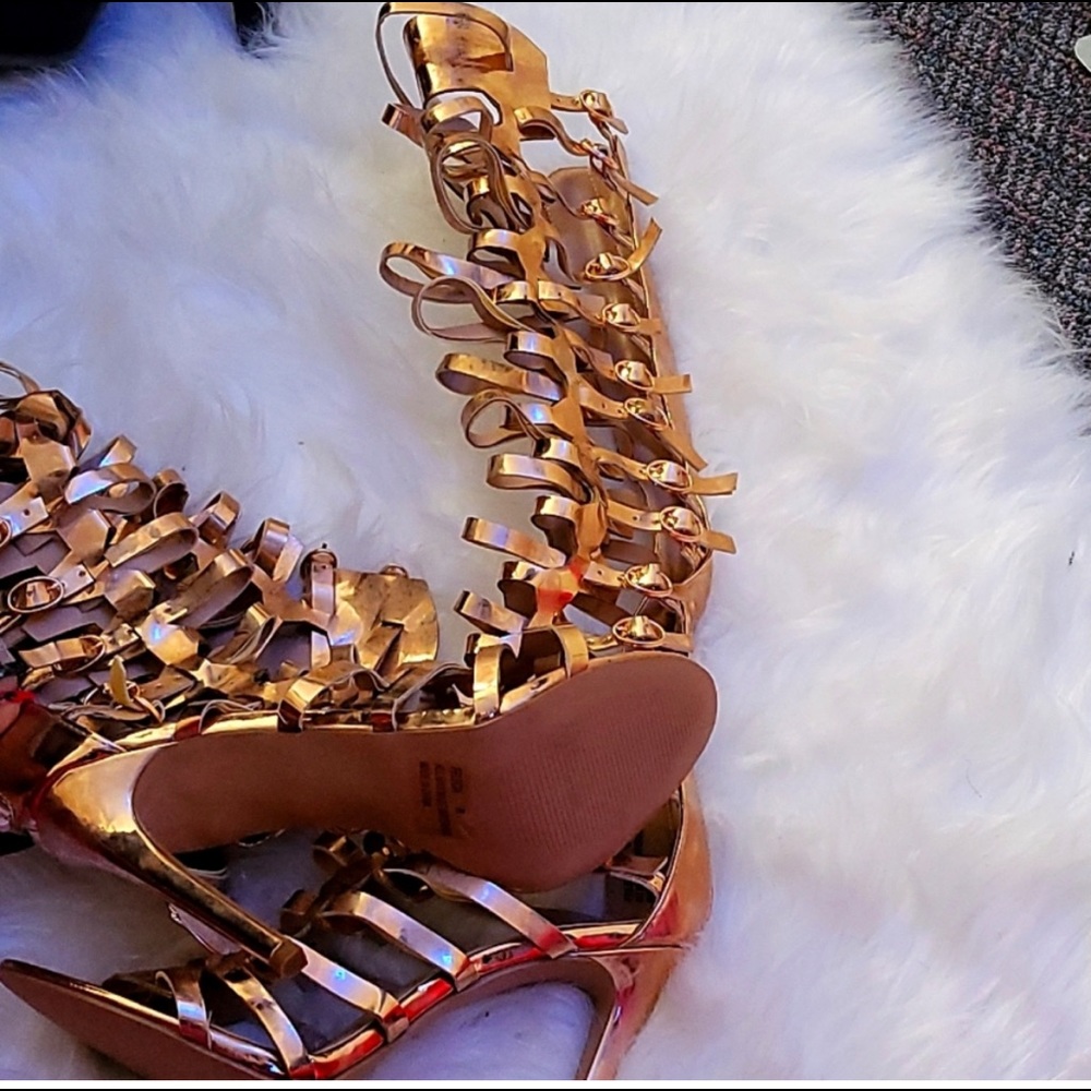 Gold Gladiator heels